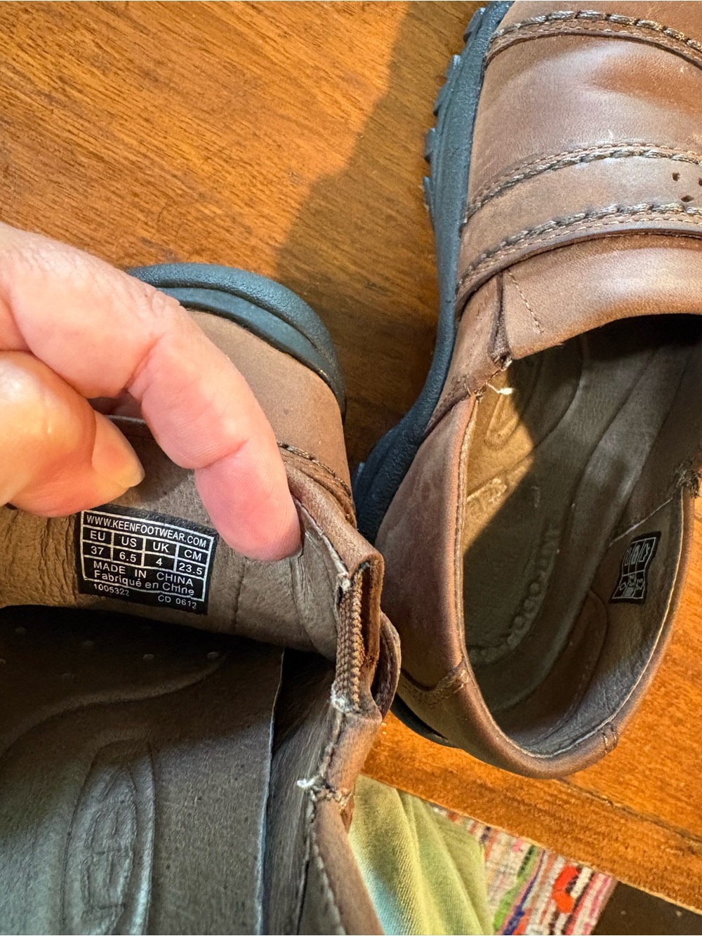 KEEN Brown Leather Slip-On Loafers with Black Outsole - Picture 5 of 5
